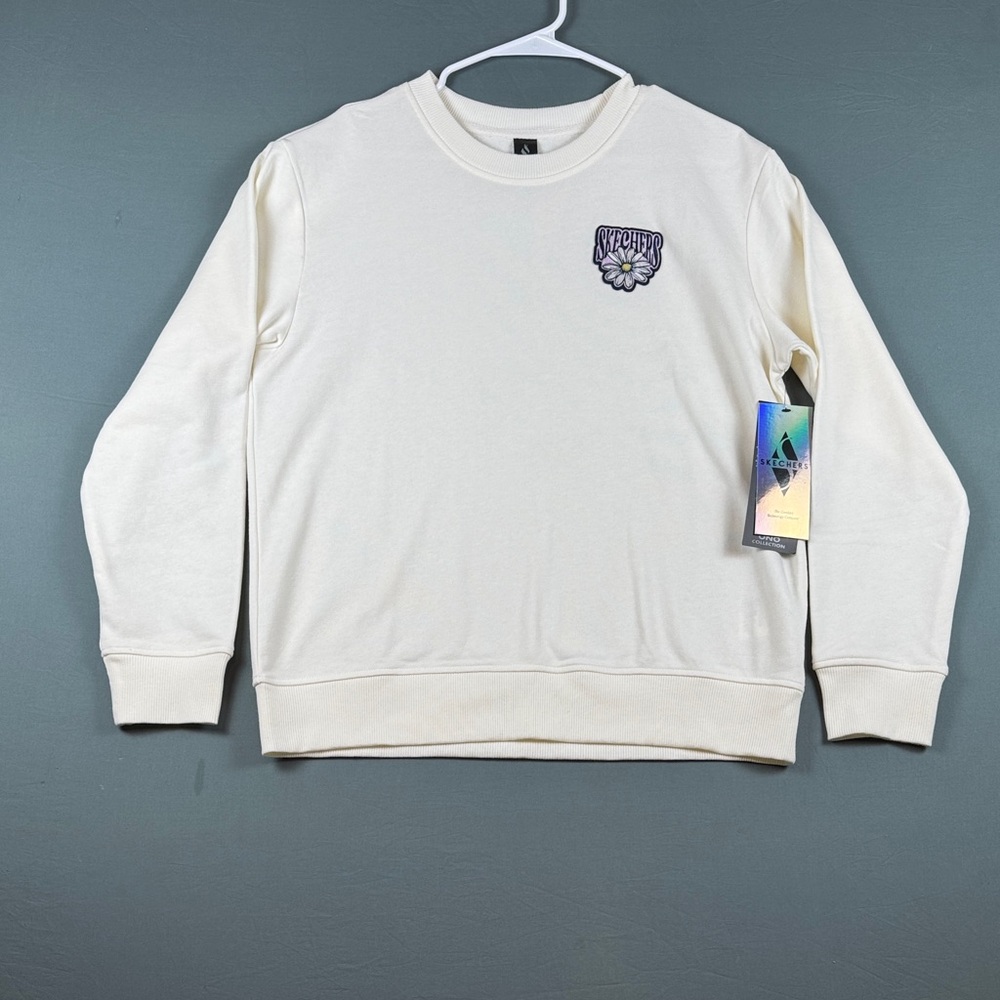 Sketchers Cream Sweater with Logo - New